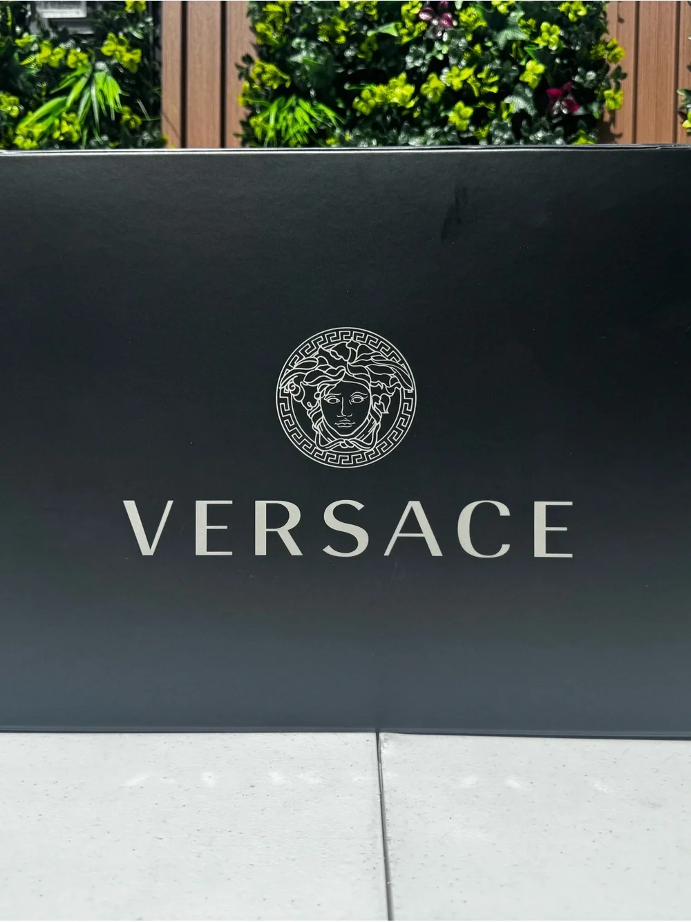 “Authentic Versace Medusa Black Leather Tote Gold Chain w/ Box and Dust bag”